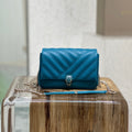 BVL Serpent Cabochon Mini Bag 17cm Blue Cafskin GHW 188292