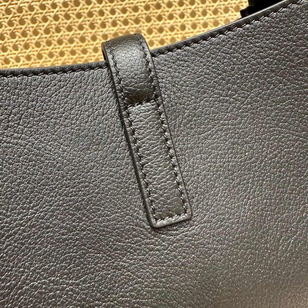 YSL Shoulder Bag 23cm Black Gold Cowhide