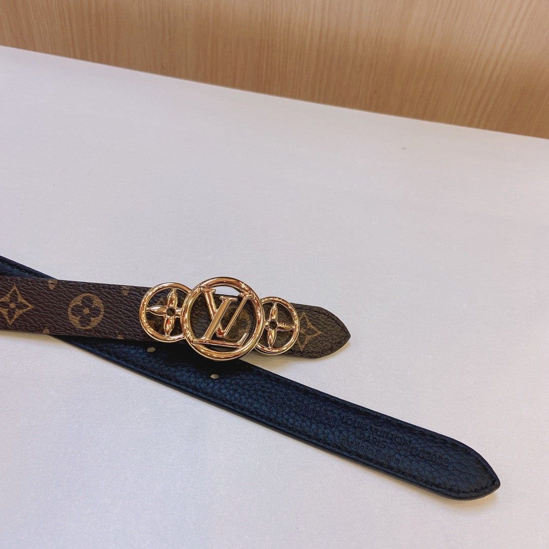 Louis Vuitton LV Trio 20MM Reversible Belt Monogram Black
