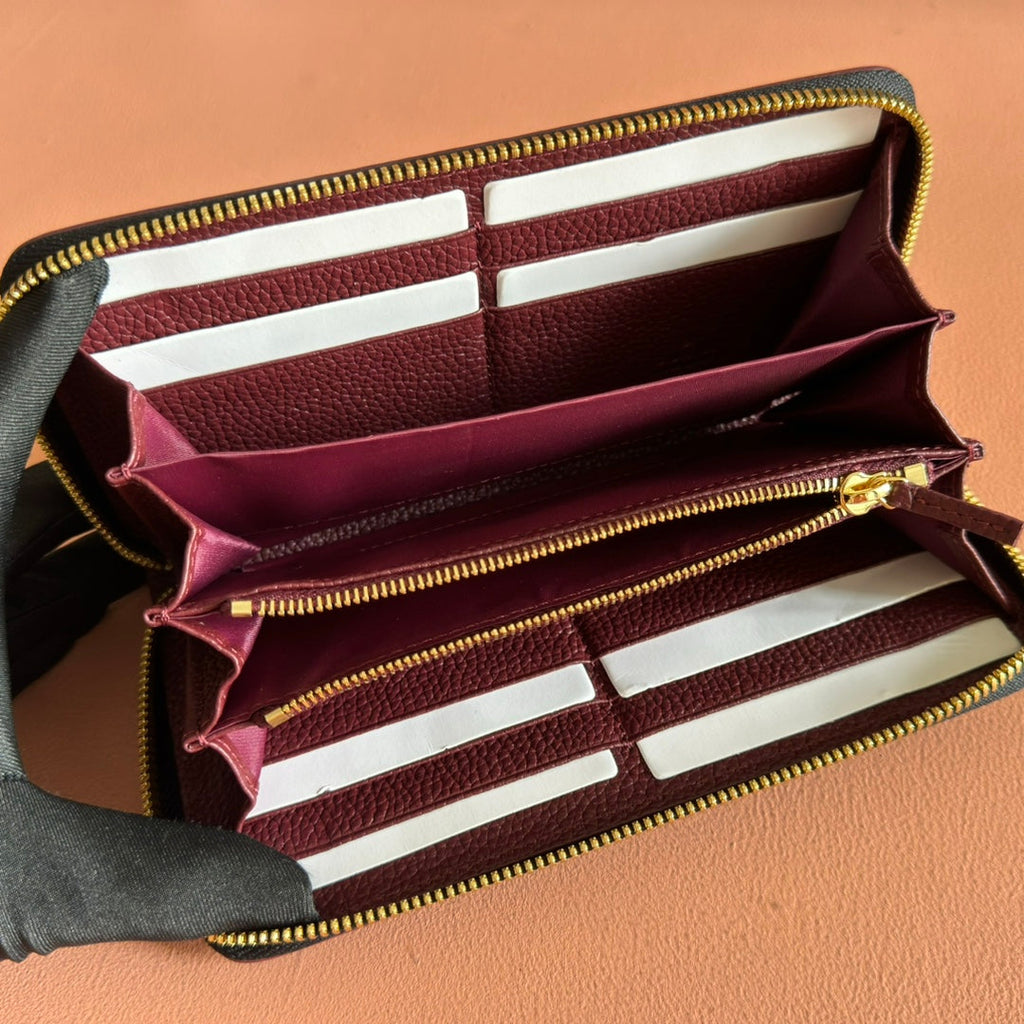 GG Marmont Zip Around Wallet Black Leather