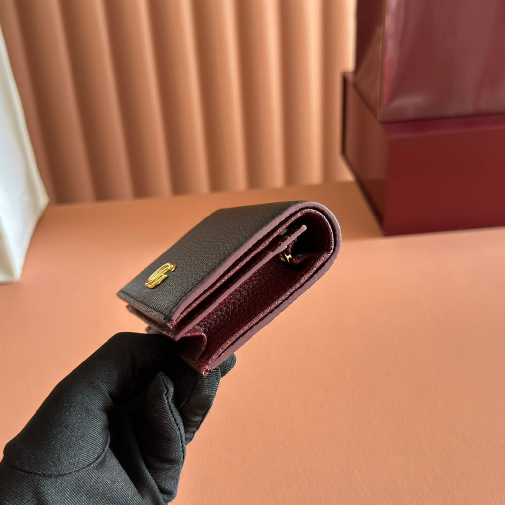 GG Marmont Card Case Wallet Black Leather