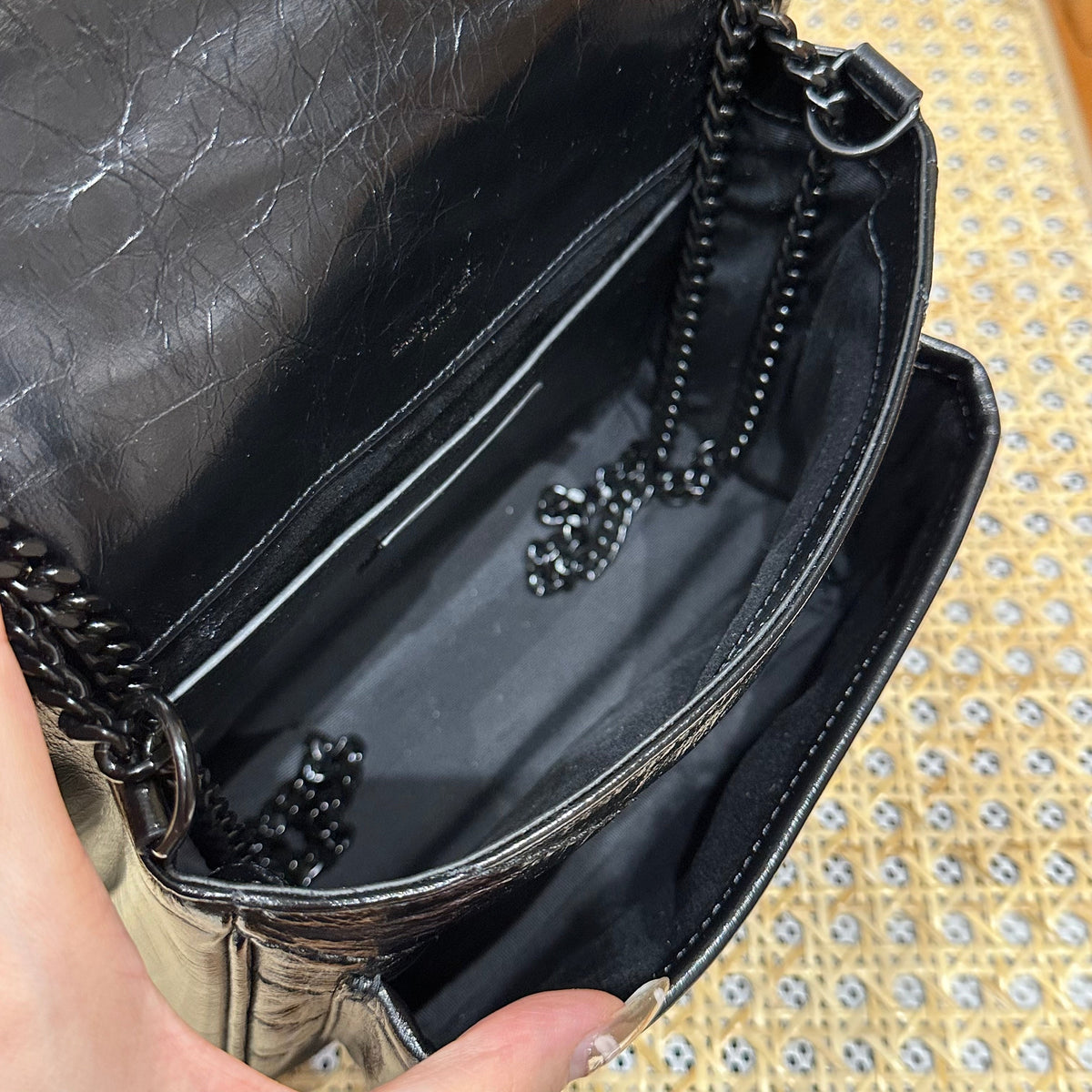 YSL Niki Baby Bag Black Calfskin 338910