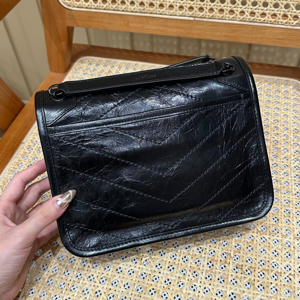 YSL Niki Baby Bag Black Calfskin 338910