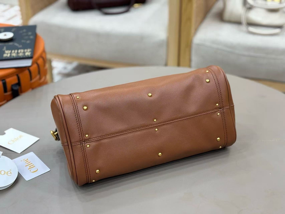 Chloe 2025 Paddington Bag Brown Grained Leather