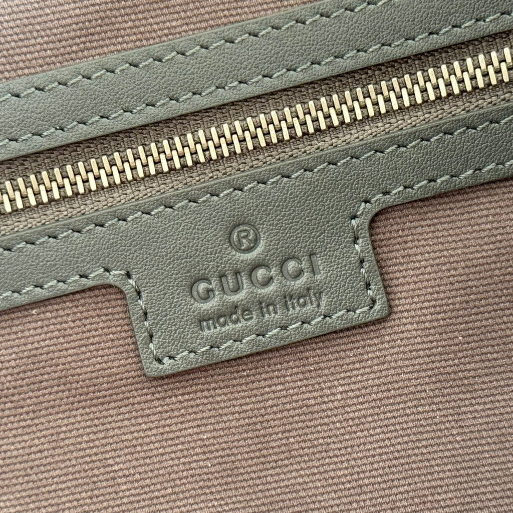 GG Beatrix Medium Tote Bag Grey Suede GHW