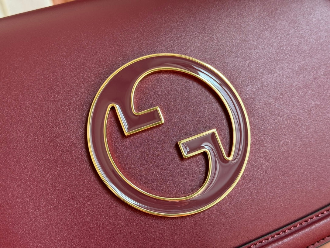GG Blondie Large Handbag 32cm Burgungdy Calfskin