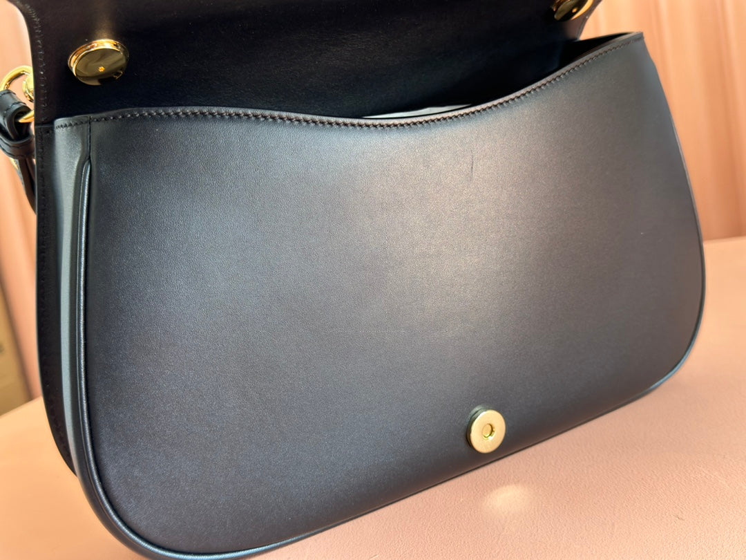 GG Blondie Large Handbag 32cm Black Calfskin