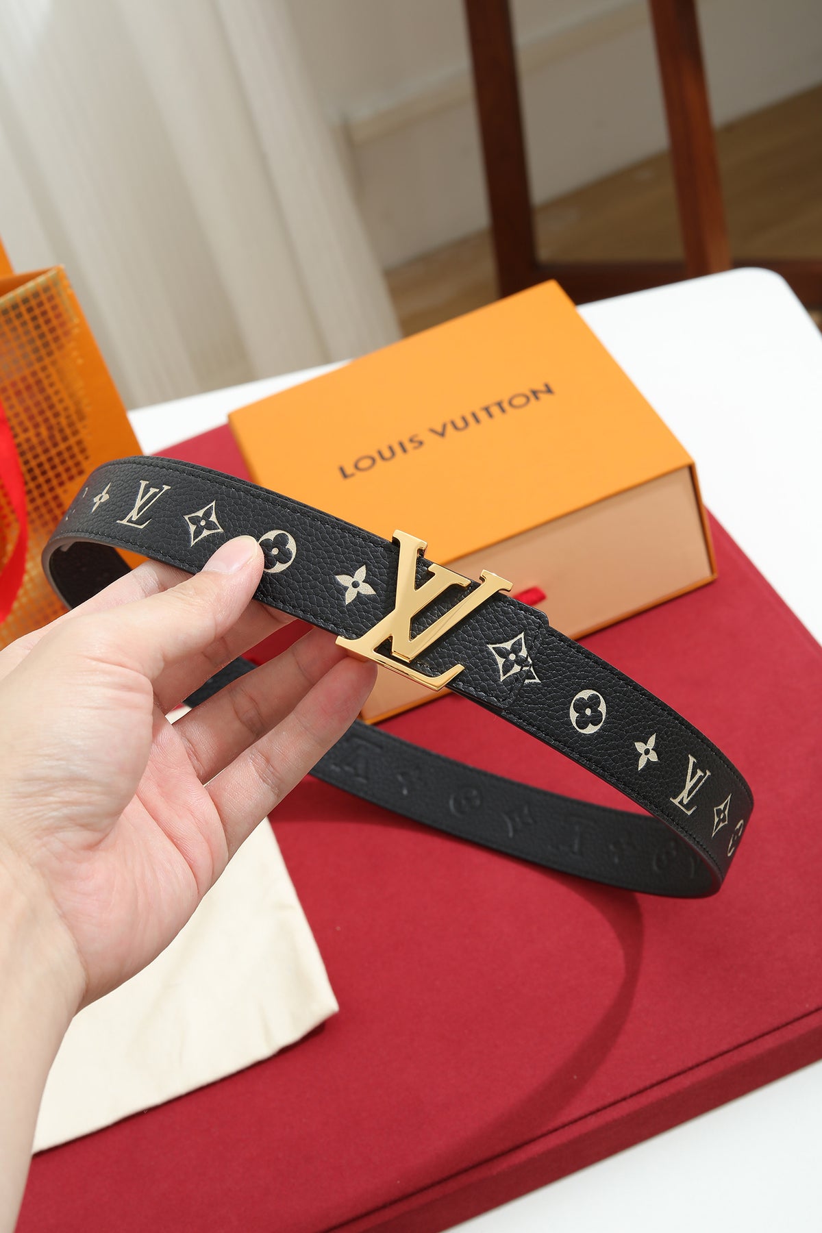Louis Vuitton LV Iconic 30MM Reversible Belt Monogram Empreinte Bicolor