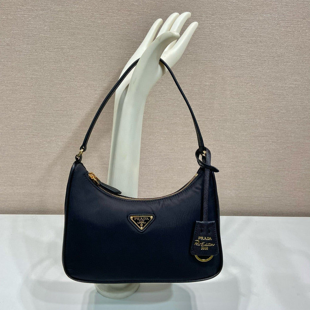 Prada Re-Edition 2005 Black Re-Nylon and Saffiano mini bag