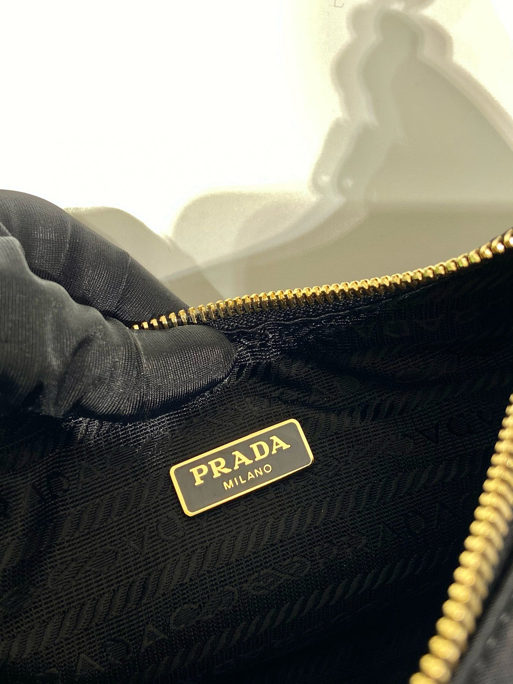 Prada Re-Edition 2005 Black Re-Nylon and Saffiano mini bag