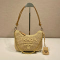 Pra Re-edition crochet mini-bag 22cm beige leather best version