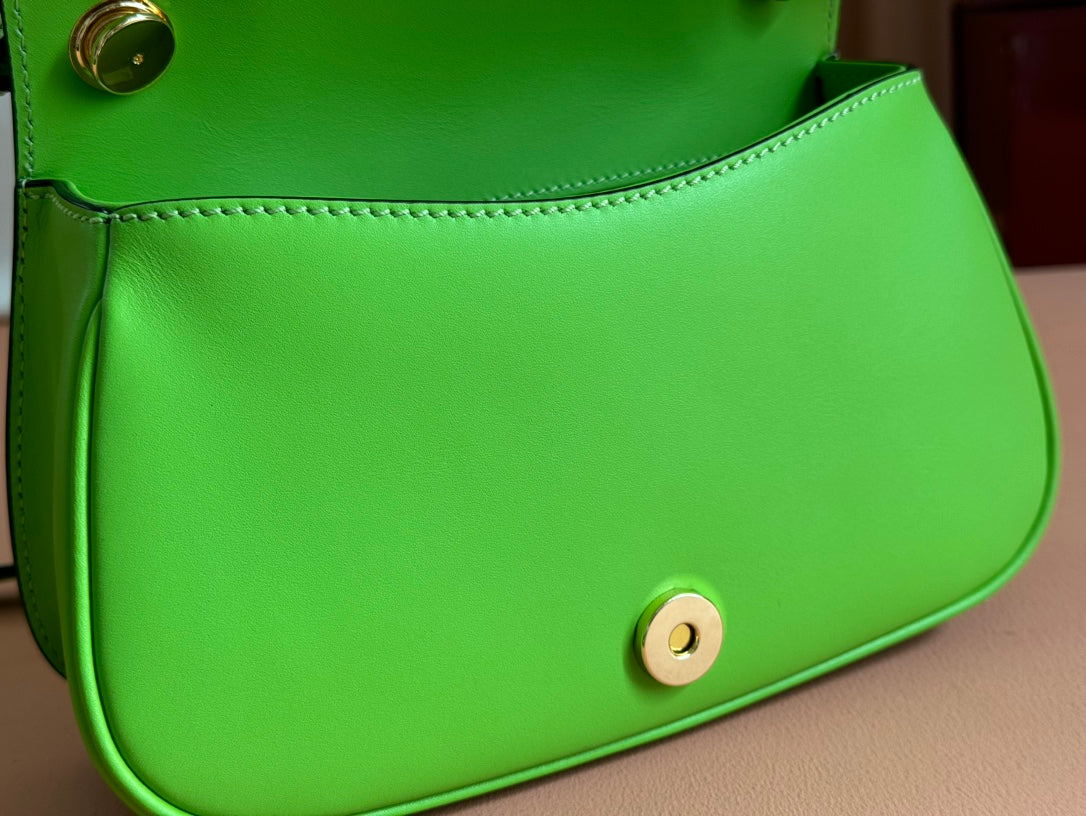 GG Blondie Handbag 21.5cm Green Calfskin