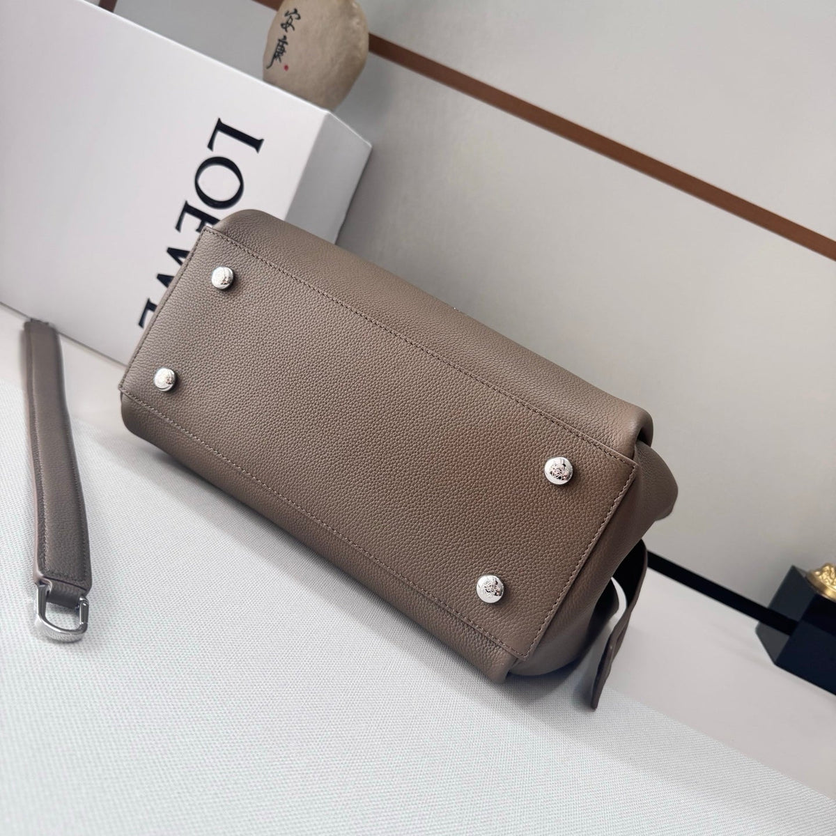 Loewe Madrid Bag 33cm Taupe Cowhide