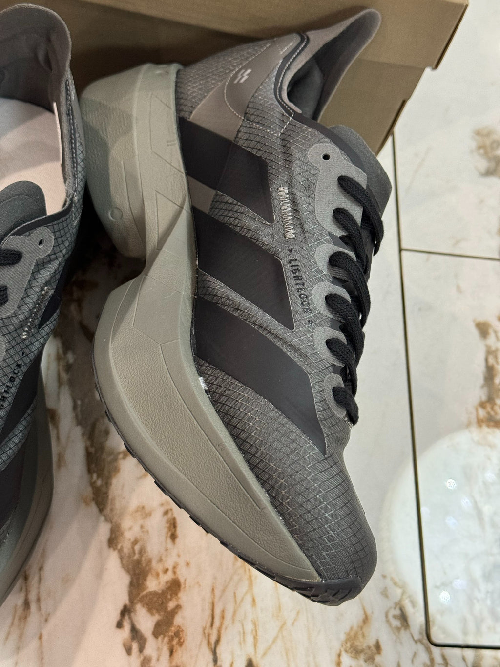 adidas Y-3 Adios Pro 4 Running Shoes - Core Black / Solid Grey