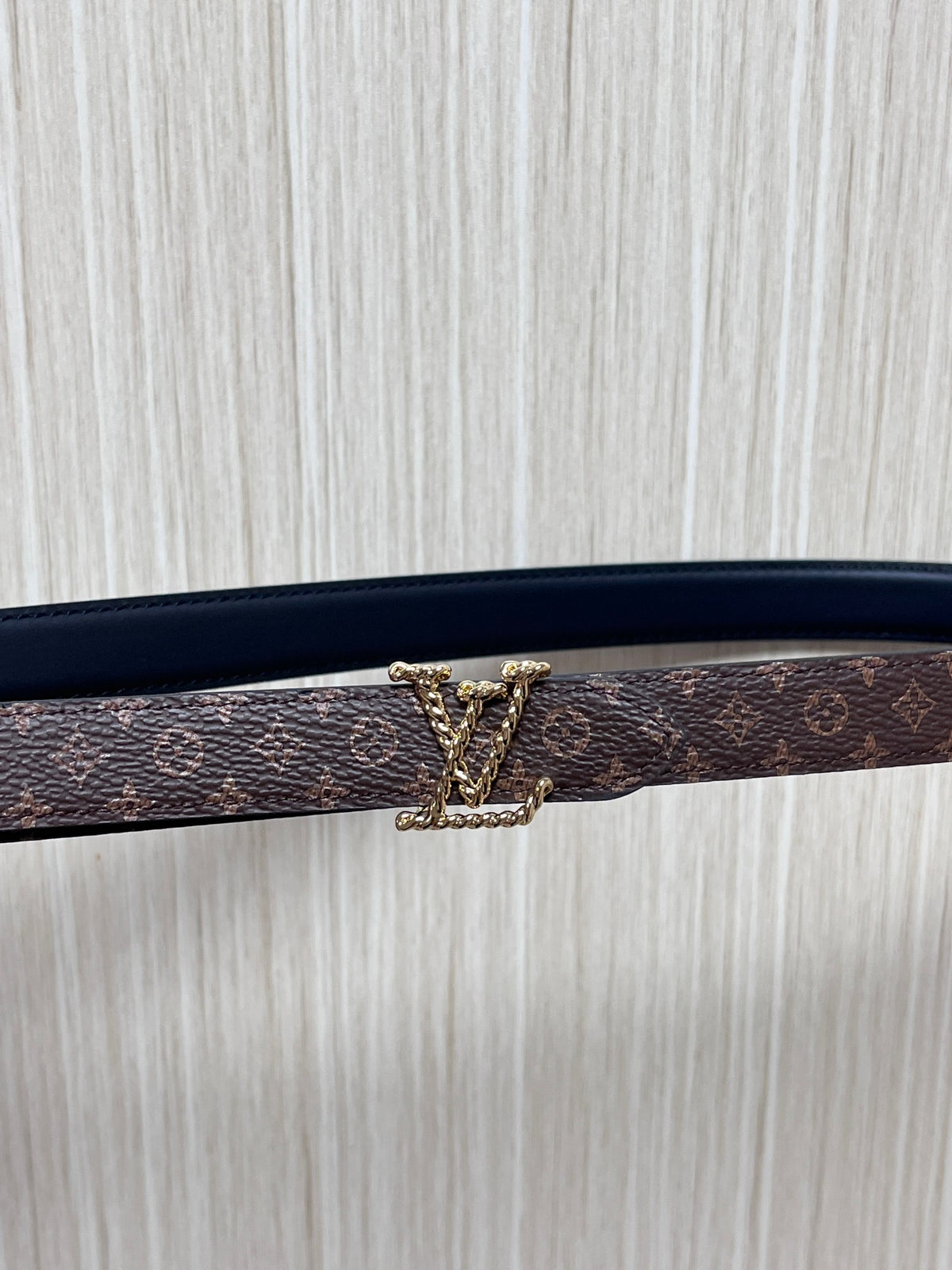 Louis Vuitton LV Bloom 20MM Reversible Belt Monogram Canvas Black