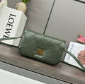 Loewe 25s Puffer Goya Bag 20 Bottle Green Lambskin