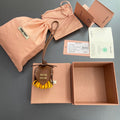 Leather Bag Charm Brown Orange 240346