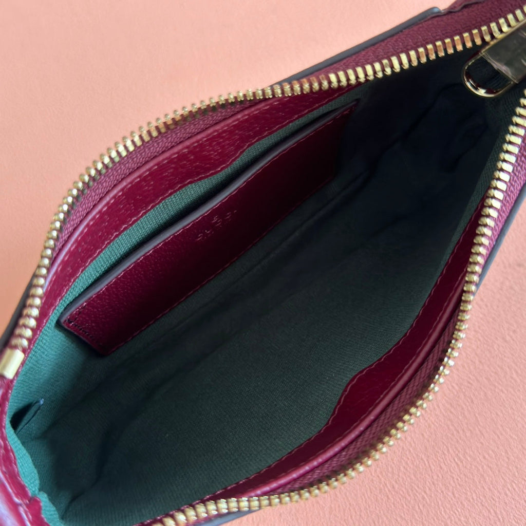 GG Ophidia Mini Shoulder Bag Red Beige Brown Leather Canvas