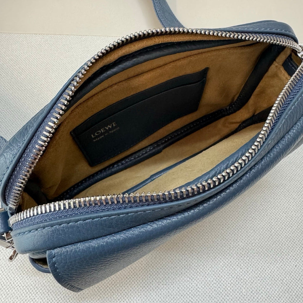 Loewe Messenger Bags 20 Navy Blue Cowhide