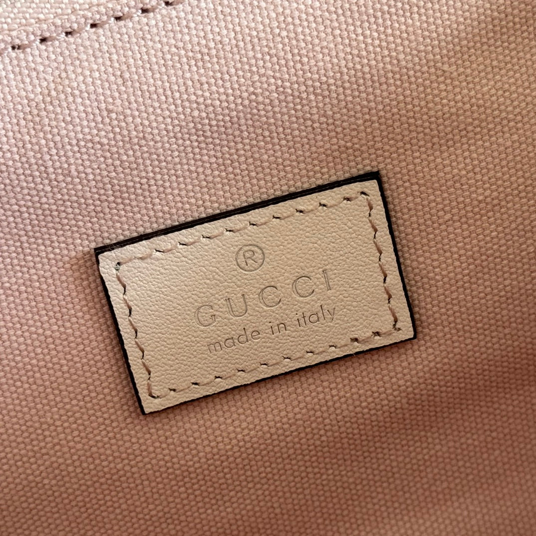 GG Padlock Handbag 26cm Muted Pink GG Pattern Leather