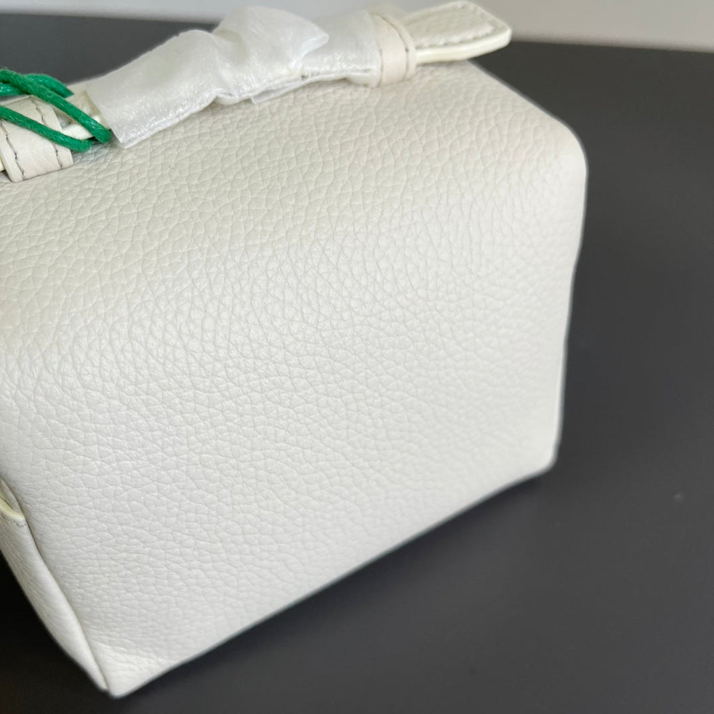 EXTRA POCKET L12 IN WHITE CALFSKIN WITH SILVER HARDWARE