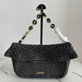 Loewe Medium Ola Bag 26 Black Raffia