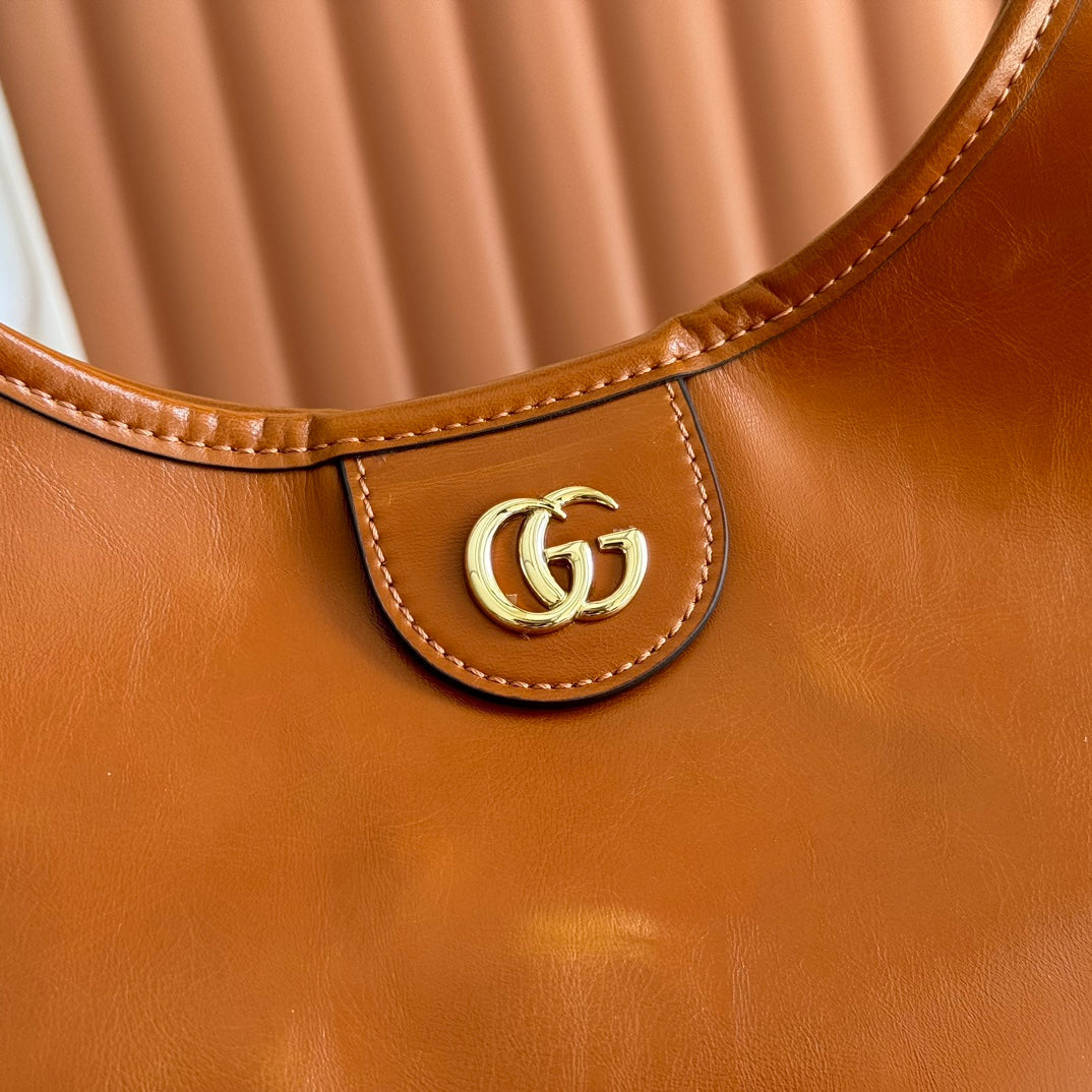 GG Giglio Large Tote Bag 60cm Brown Leather