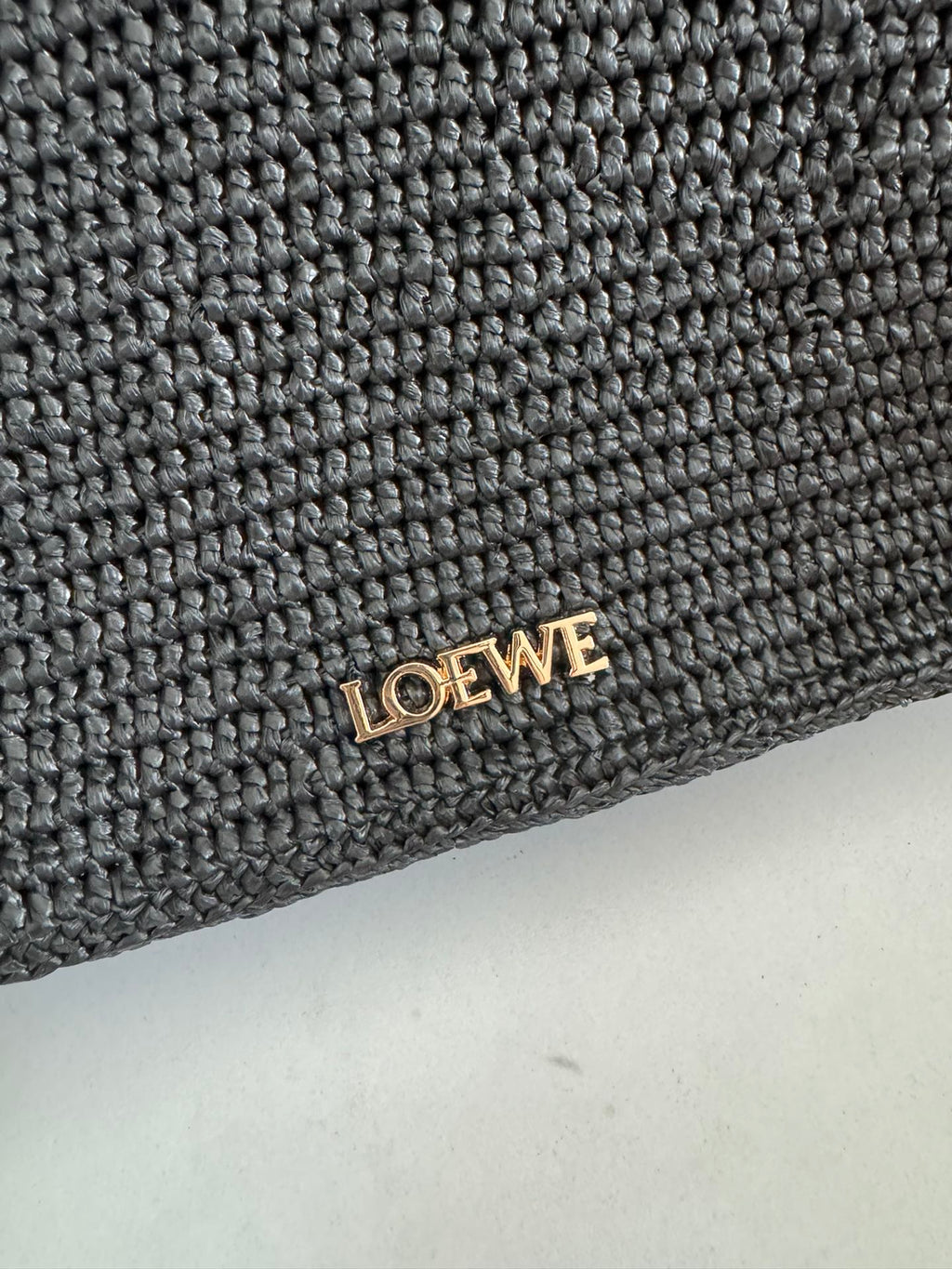 Loewe Medium Ola Bag 26 Black Raffia