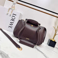 Loewe Madrid Handbag 23.5 Dark Reddish Brown Cowhide