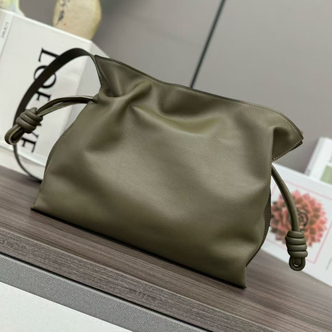 Loewe Flamenco Lucky Bag 30 Eucalyptus Olive Green Nappa Lambskin