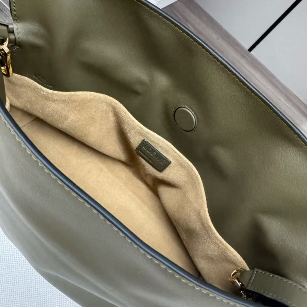 Loewe Flamenco Lucky Bag 30 Eucalyptus Olive Green Nappa Lambskin