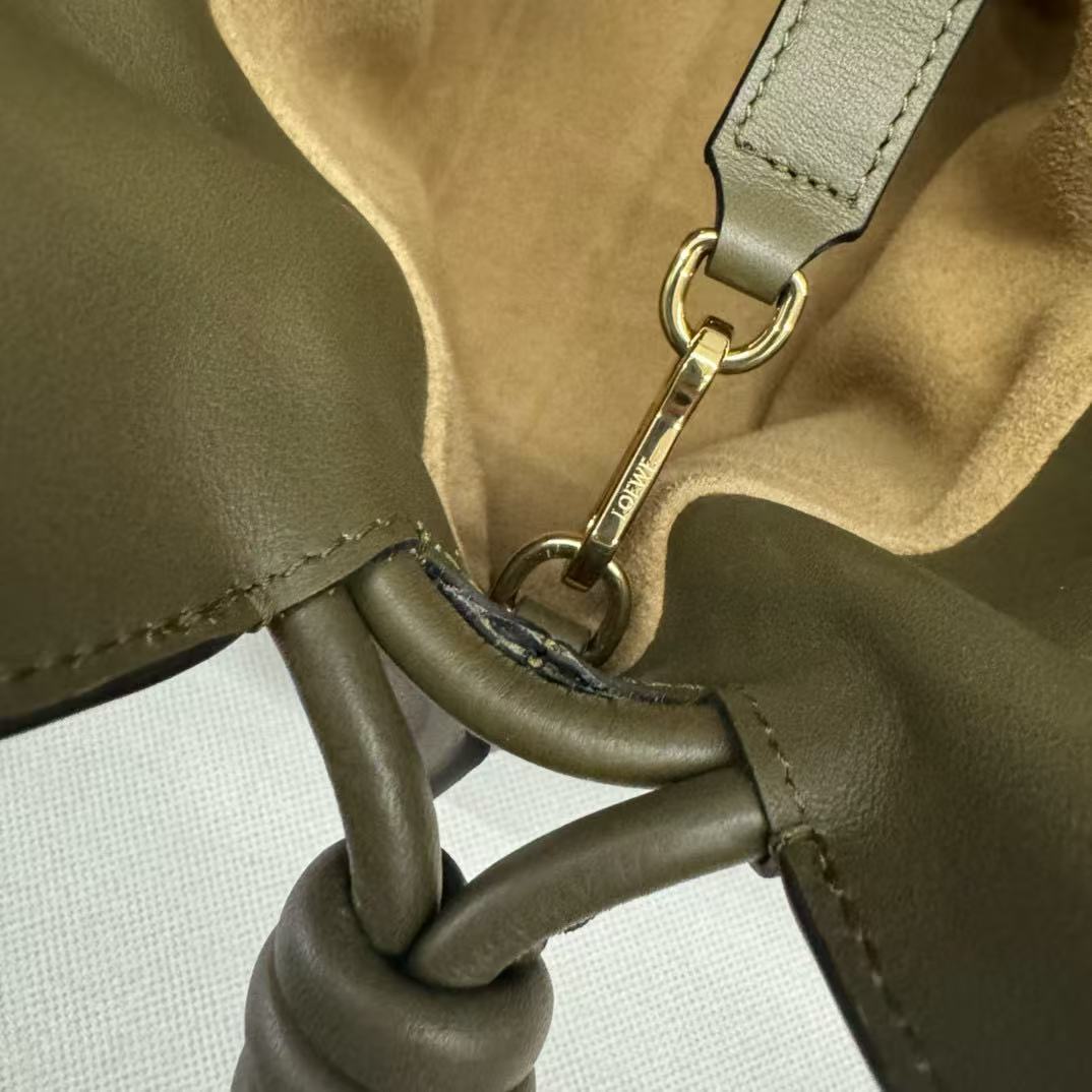 Loewe Flamenco Lucky Bag 30 Eucalyptus Olive Green Nappa Lambskin