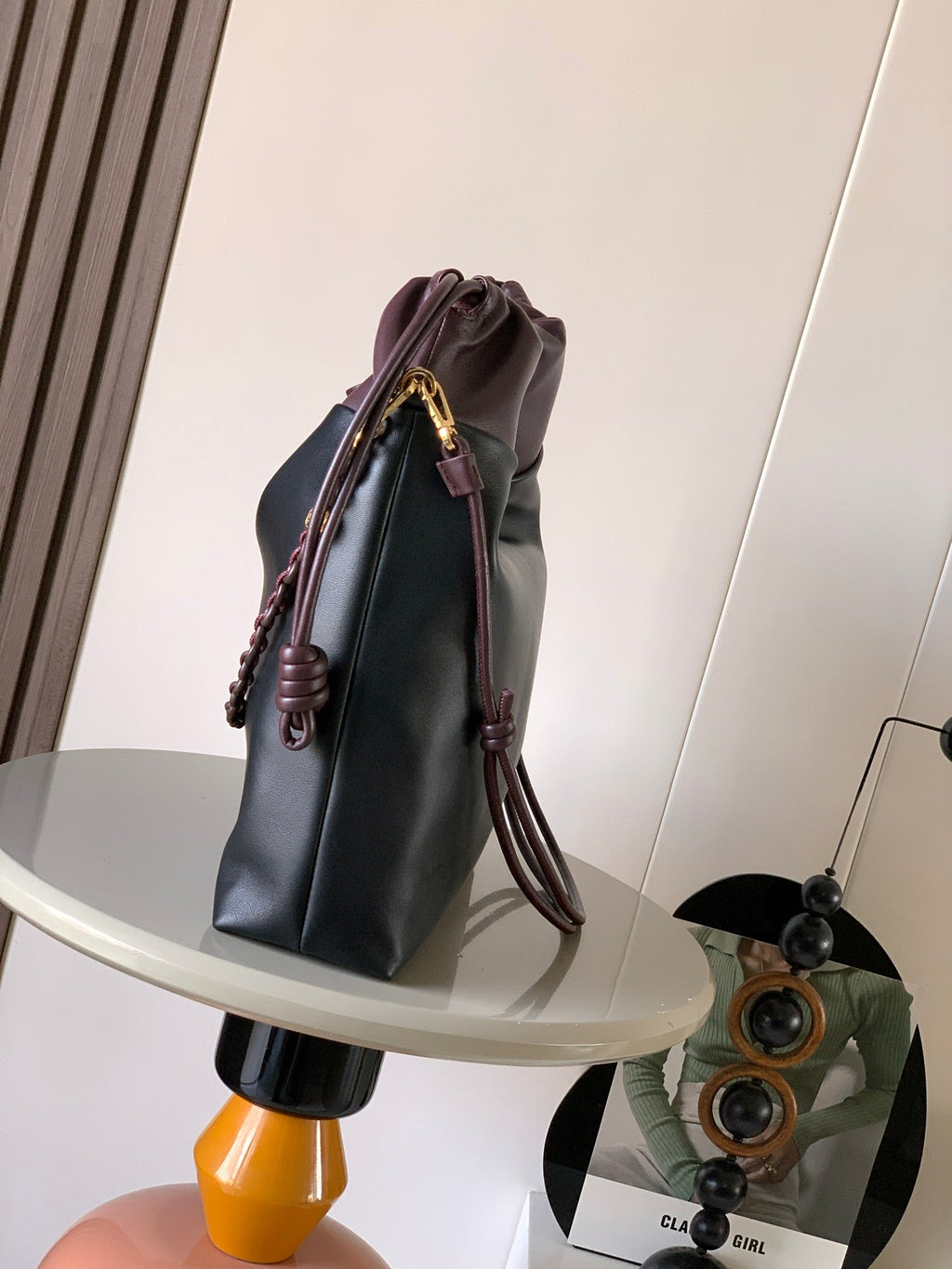 Loewe 2025 Two-Tone Nappa Lambskin 38cm Flamenco Purse Tote Bag 274700
