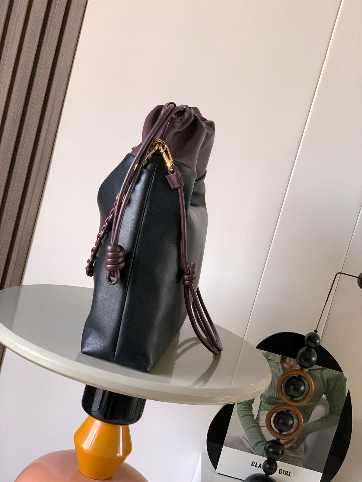Loewe 2025 Two-Tone Nappa Lambskin 38cm Flamenco Purse Tote Bag 274700