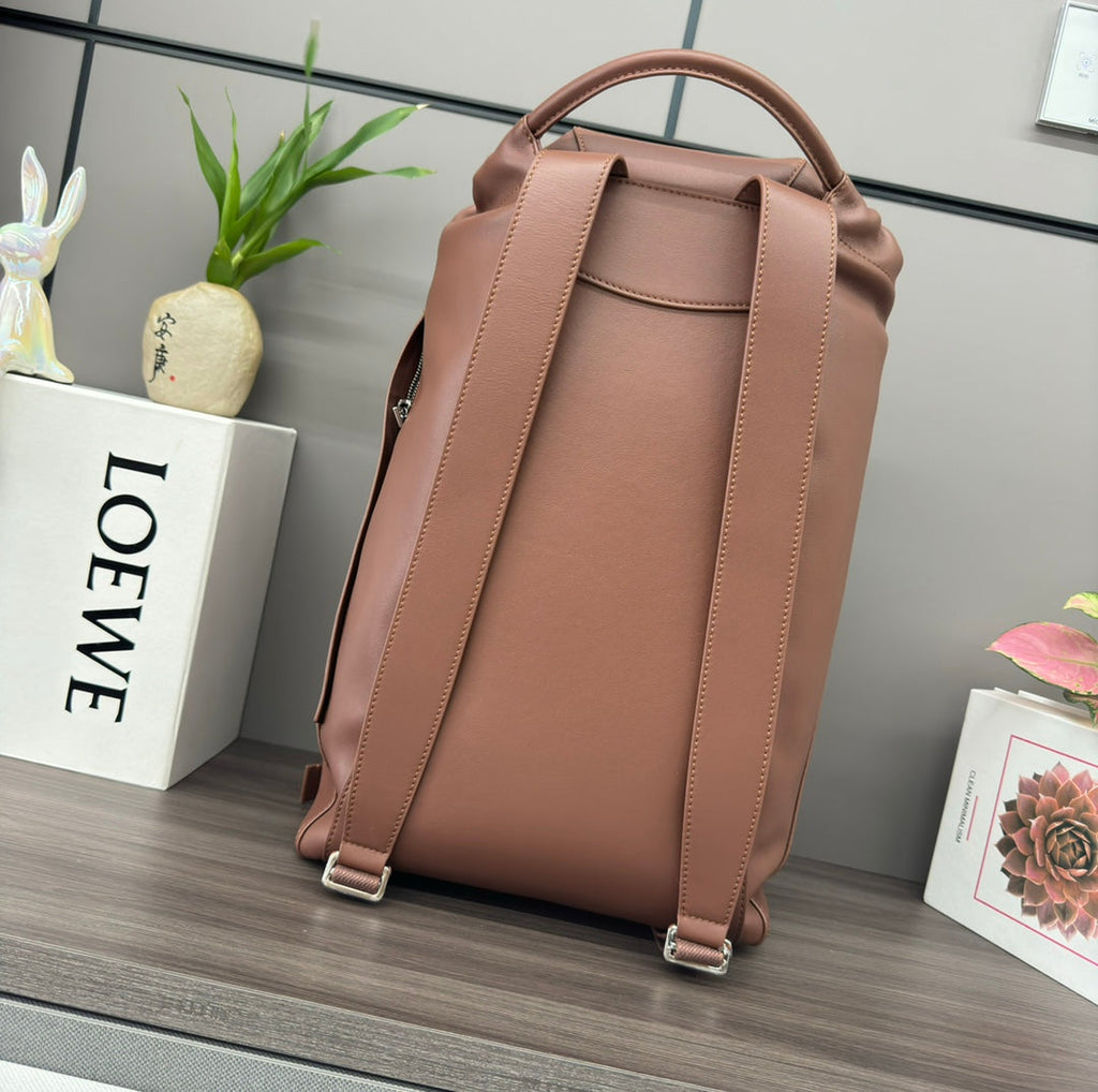 Loewe 2025 Flamenco Backpack 40cm Brown Calfskin 274690