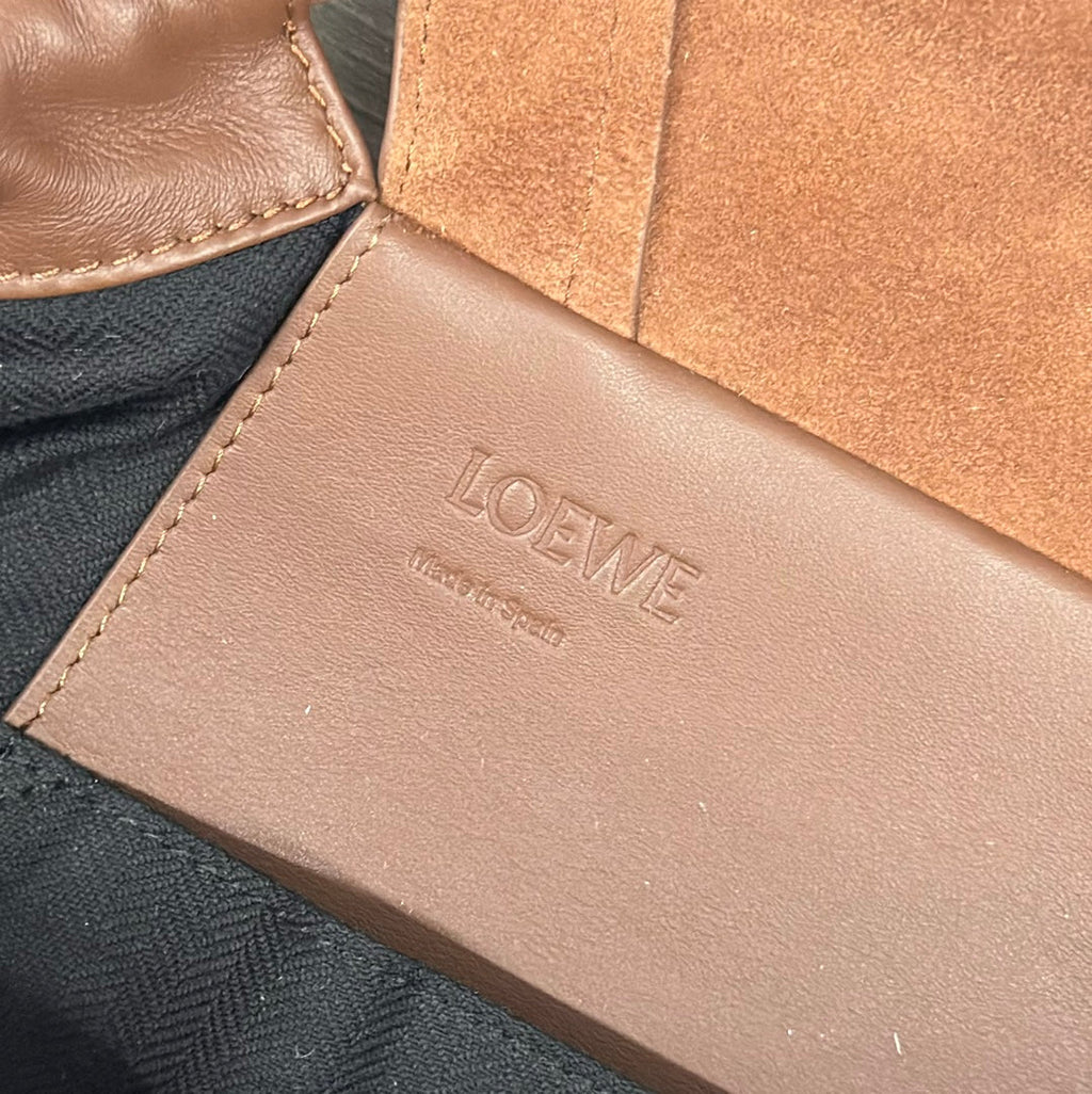 Loewe 2025 Flamenco Backpack 40cm Brown Calfskin 274690