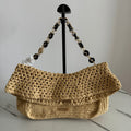 Loewe 2025 Ola 26 Bag Beige Black Raffia Calfskin 274681