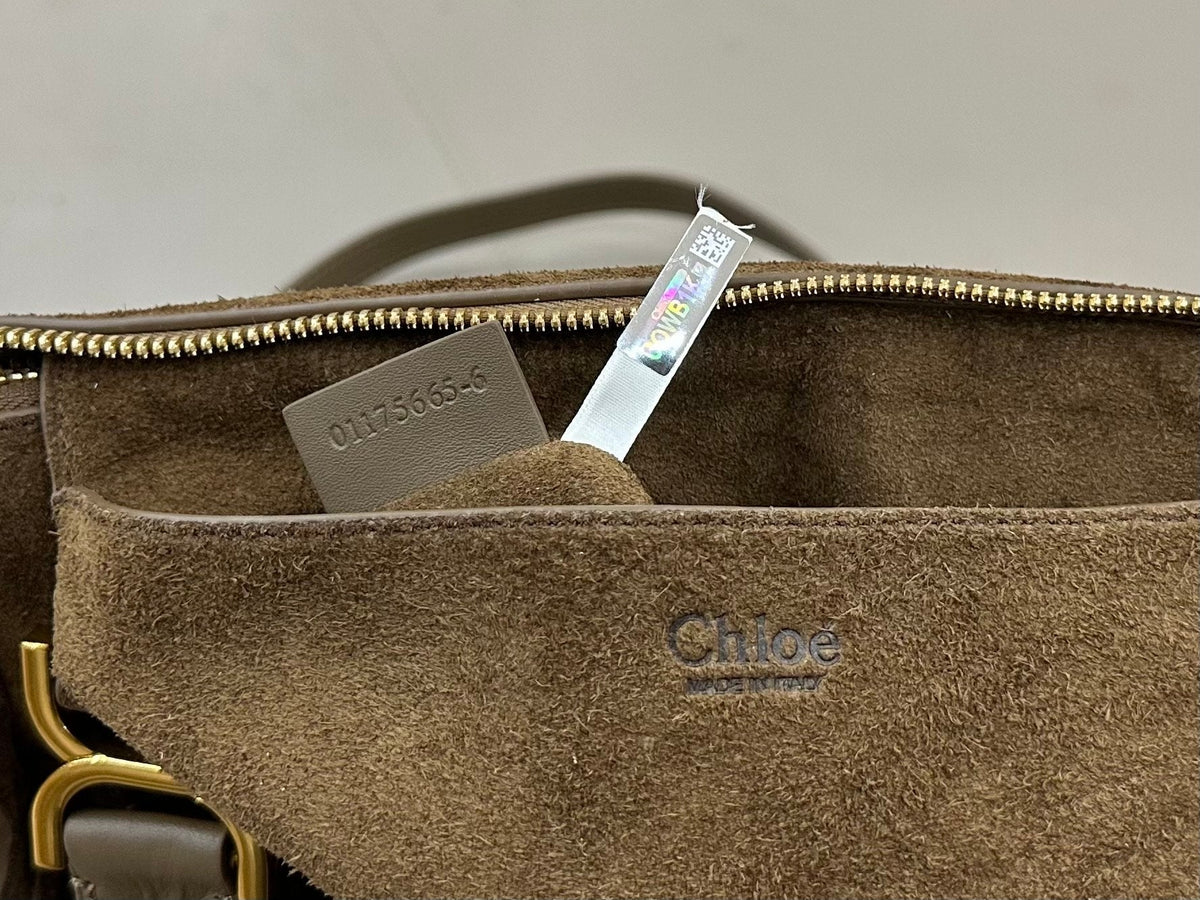 Chloe Marcie Bag Dark Brown Suede 281259