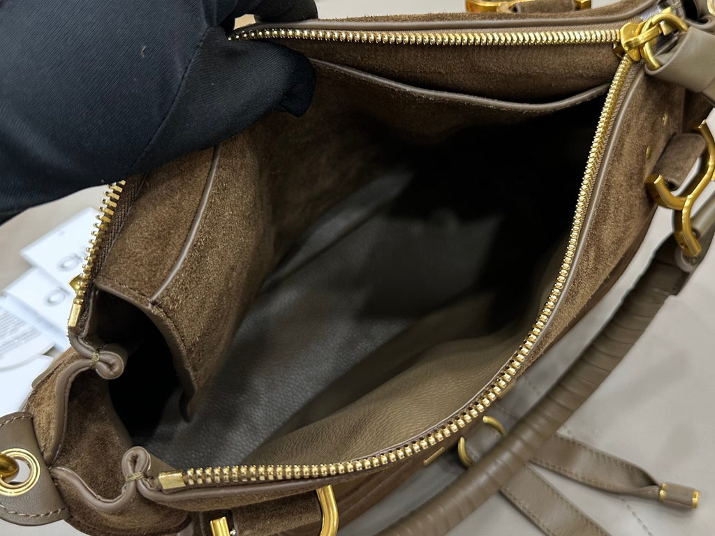 Chloe Marcie Bag Dark Brown Suede 281259