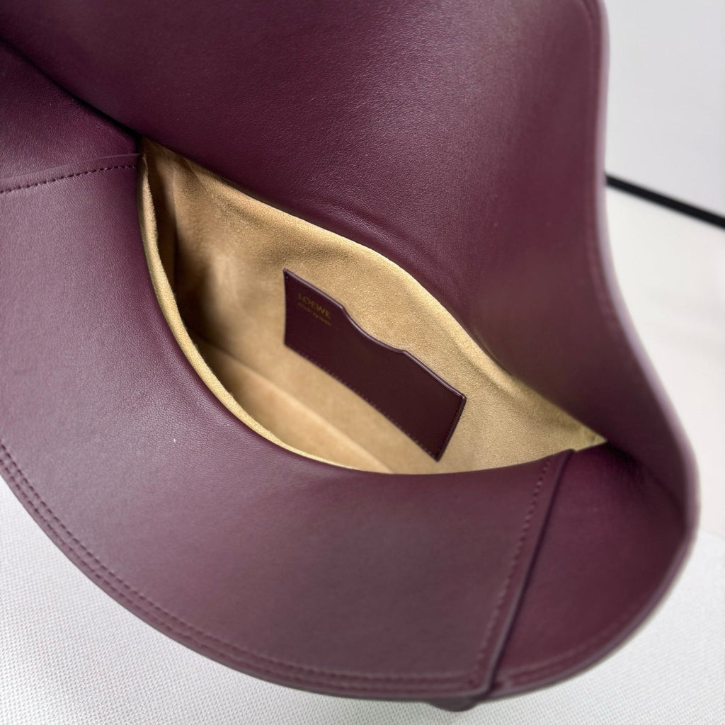 Loewe 2025 Ola 26 Bag Dark Burgundy Smooth Calfskin 274677