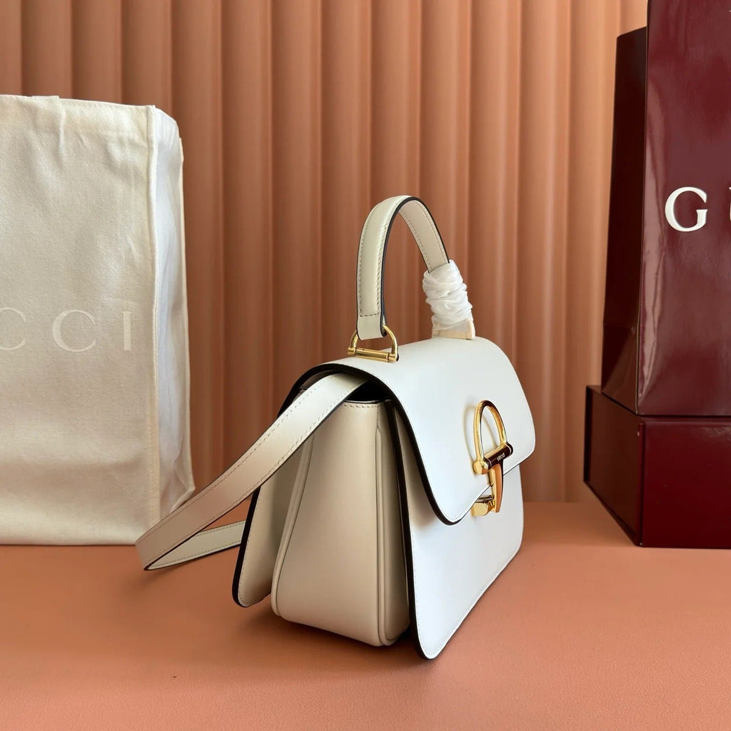 Gucci 2026 Siena Bag 25.5cm White Gold Leather 277153