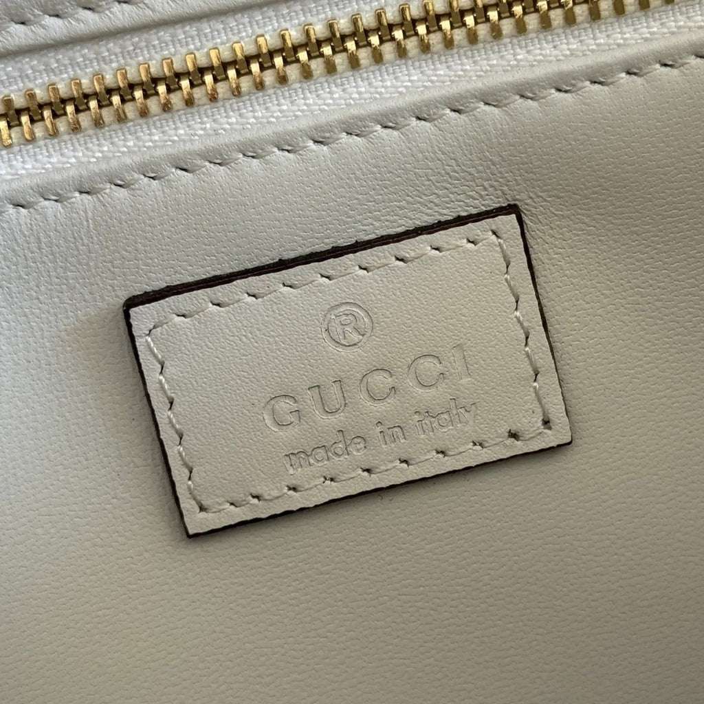 Gucci 2026 Siena Bag 25.5cm White Gold Leather 277153