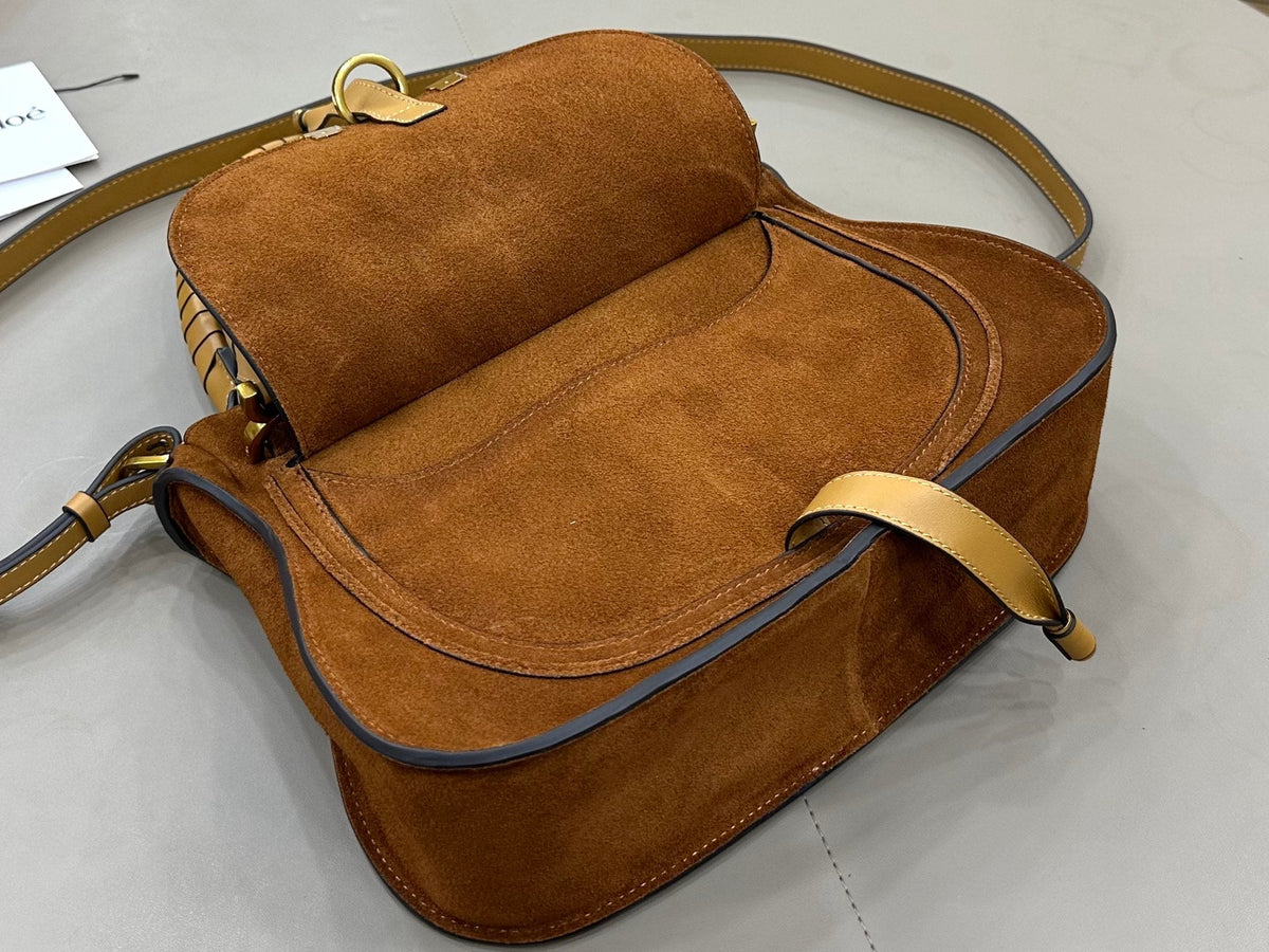 Chloe Small Marcie Bag Camel Suede 281250