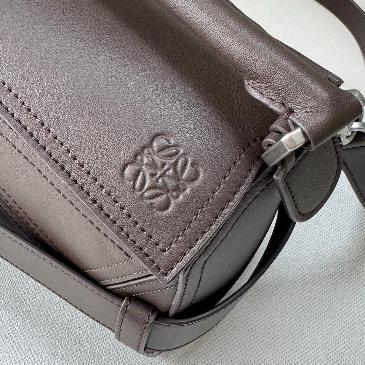 Loewe 2025 Puzzle Biker Bag Dark Brown Cowhide 274648
