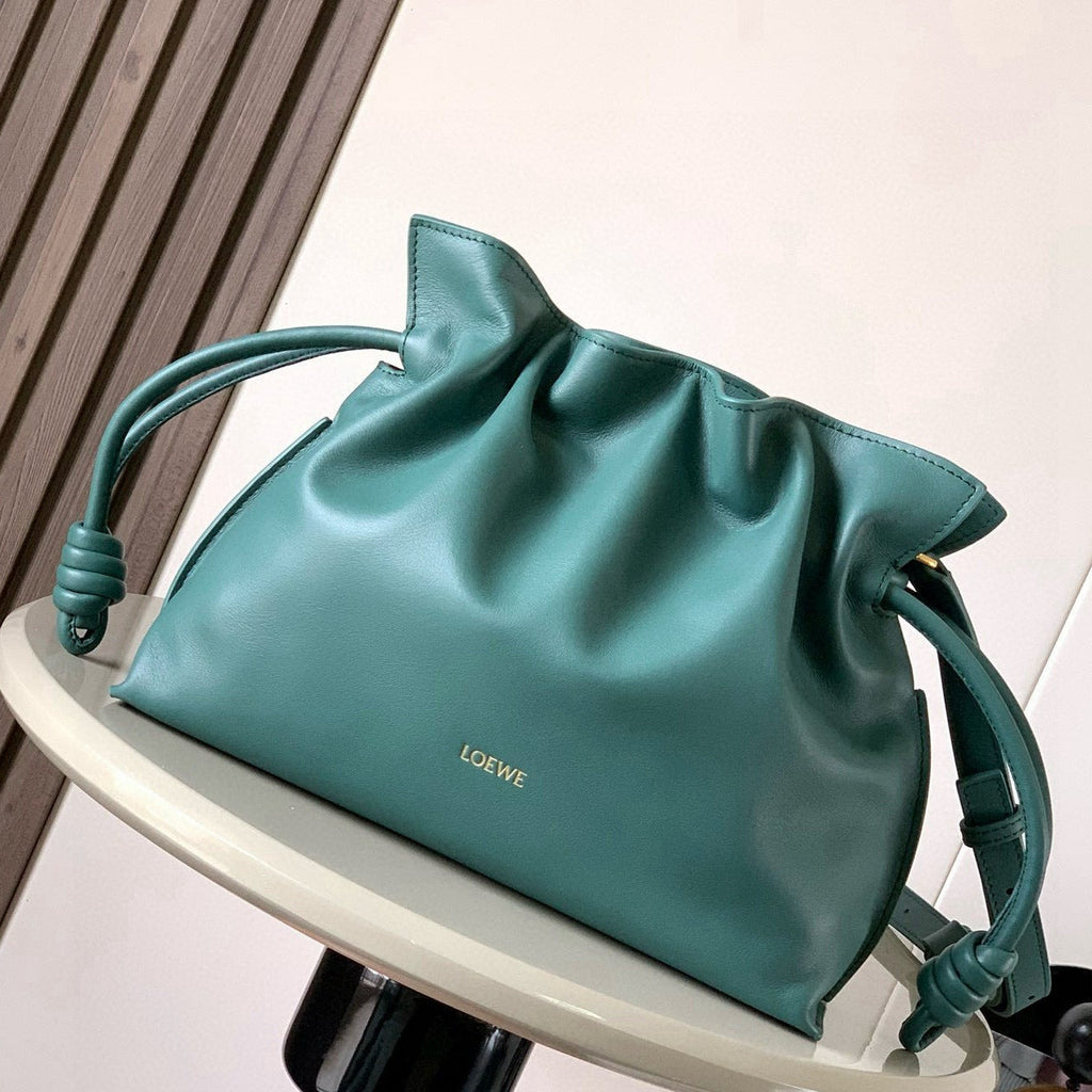 Loewe 2025 Flamenco Lucky Bag Forest Green Nappa Calfskin