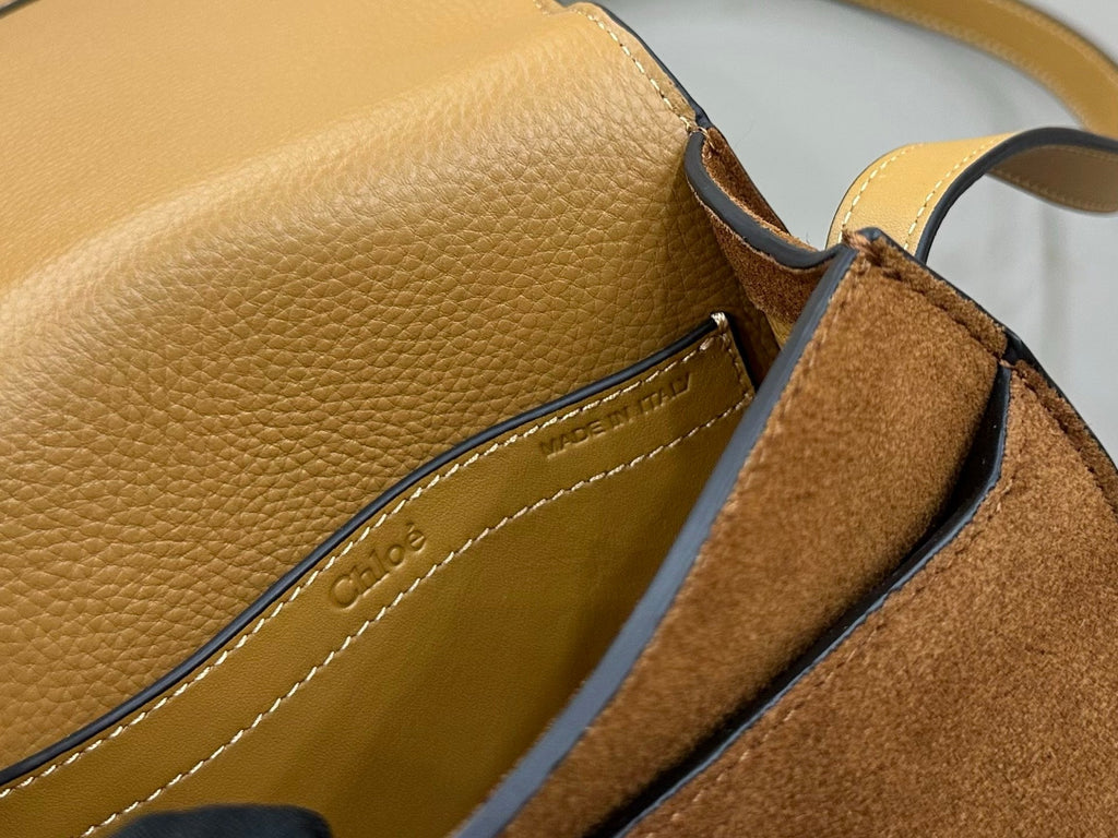 Chloe Small Marcie Saddle Bag Camel Suede 281242