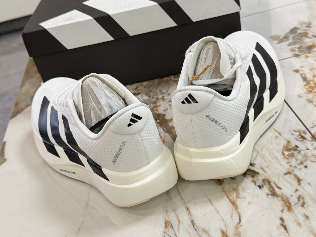 Adidas Adizero Evo SL Running Shoes (White/Black)