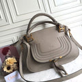Chloe Marcie Bag Taupe Grained Leather