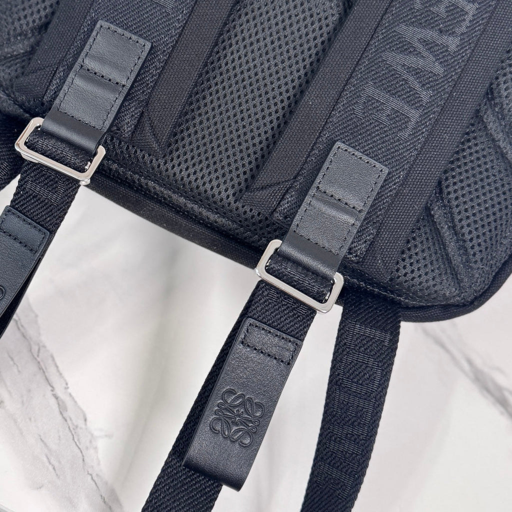 Loewe Flex Backpack Black Brown Suede Mesh