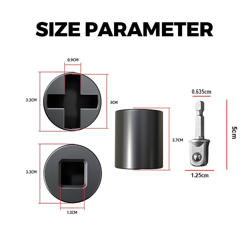 🔧 50% OFF NOW ! ⚡ Universal Jack Socket Adapter – Drill-Powered, Heavy-Duty Steel & Universal Fit Design 🚗